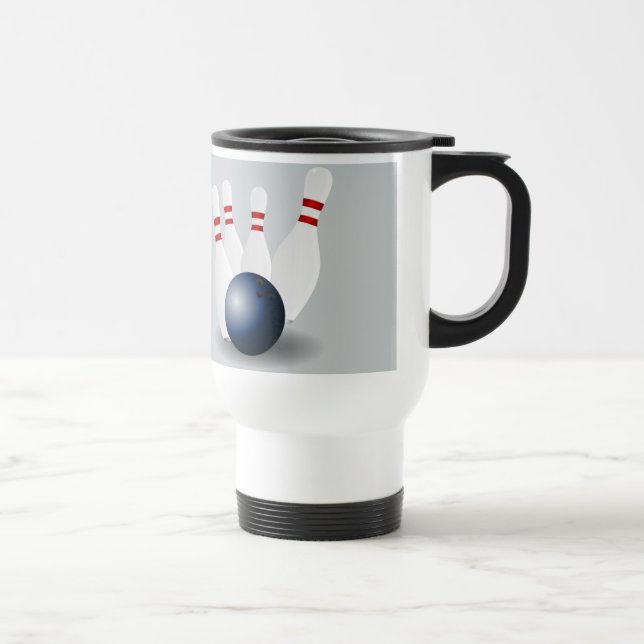 Animerad bowlingboll och stift resemugg (Höger)