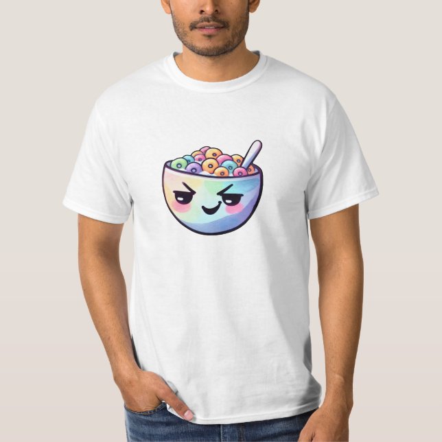 Animerad Breakfast Cereal T Shirt (Framsida)