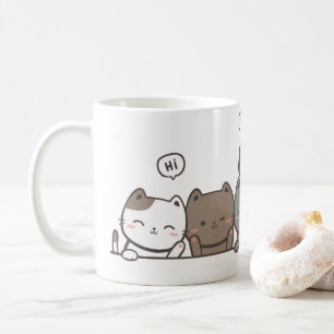 Animerad Cat Mugg - söt mugg-gåva från katt