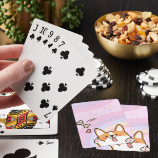 Animerad Corgi-uppspelningskort Casinokort