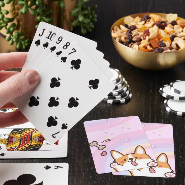Animerad Corgi-uppspelningskort Casinokort (På plats)