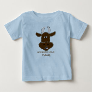 Animerad Cow med grafik Tee Shirt