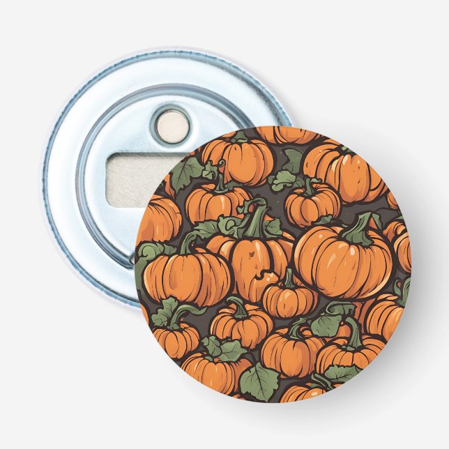 Animerad Cute Pumpkin Minimalist Fall Halloween Flasköppnare (Framsidan)