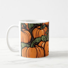 Animerad Cute Pumpkin Minimalist Fall Halloween Kaffemugg