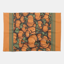 Animerad Cute Pumpkin Minimalist Fall Halloween Kökshandduk