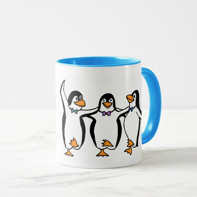 Animerad Dancing Penguins Mugg (Framsida höger)