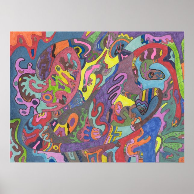 Animerad Färg, 24 x 18 Poster (Framsidan)