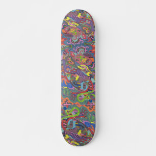 Animerad Färg, ursprunglig abstrakt Skateboard Bräda 20 Cm