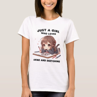 animerad flicka bara en flicka som animerar och sk t shirt