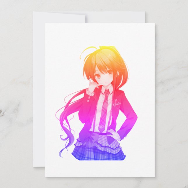 animerad flicka inbjudningar (Framsida)