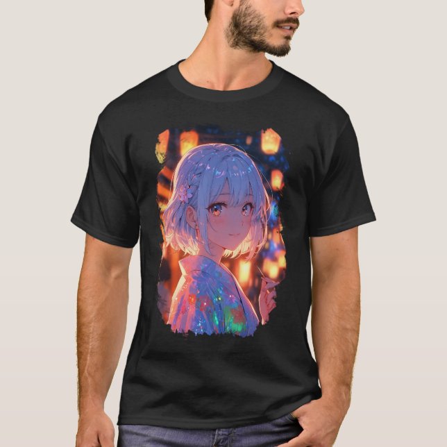 animerad flicka t shirt (Framsida)