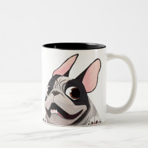 Animerad Fransk Bulldog Två-Tonad Mugg