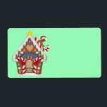 Animerad Ginger Bread house Fraktsedel<br><div class="desc">Bakgrund för Ginger Bread House</div>