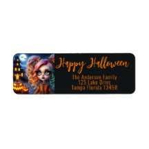 Animerad Girl, Haunted House och Pumpkins