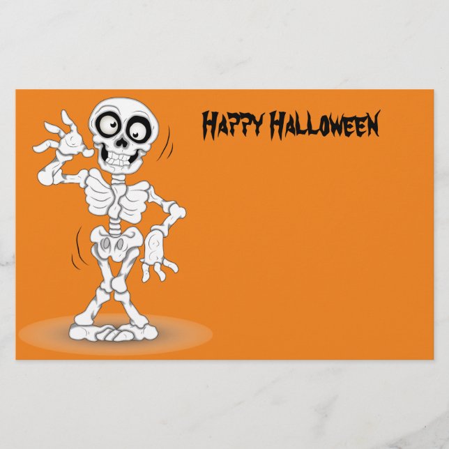 Animerad Halloween Skeleton (Framsida)