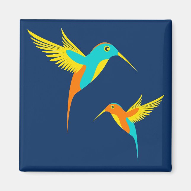 Animerad Hummingbird Magnet (Framsidan)