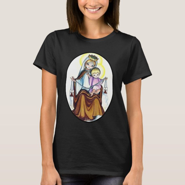 Animerad Jungfru Maria T Shirt (Framsida)