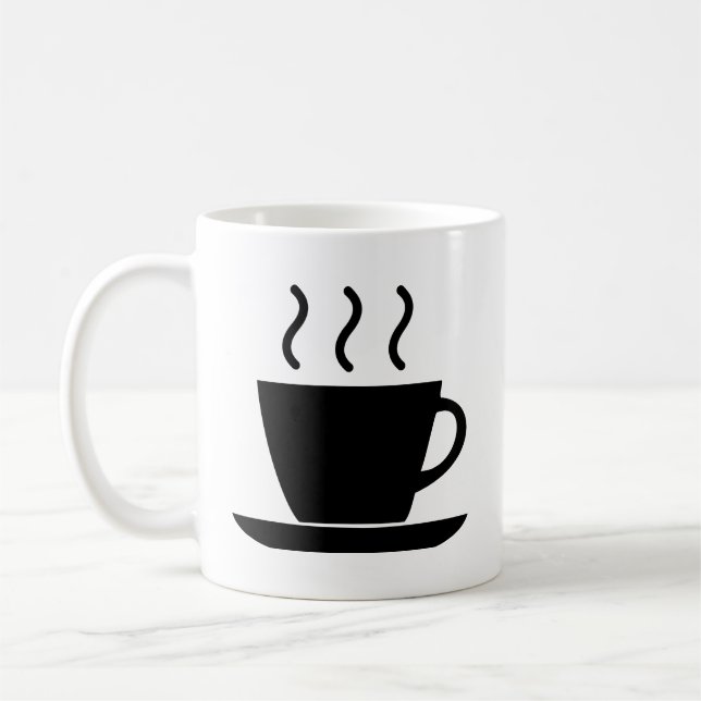 Animerad kaffekopp-illustration Söt och rolig Kaffemugg (Vänster)