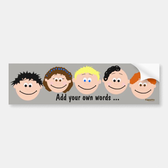 Animerad Kids Ansikte (ursprungliga kapskids ansik Bildekal (Framsidan)