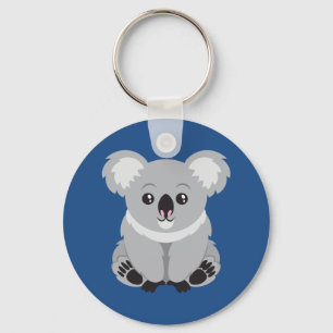 Animerad Koala Bear Keychain Nyckelring