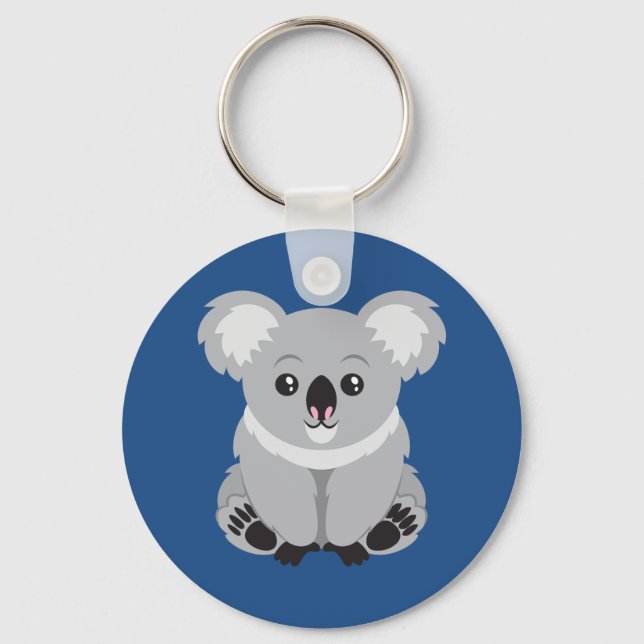 Animerad Koala Bear Keychain Nyckelring (Framsida)