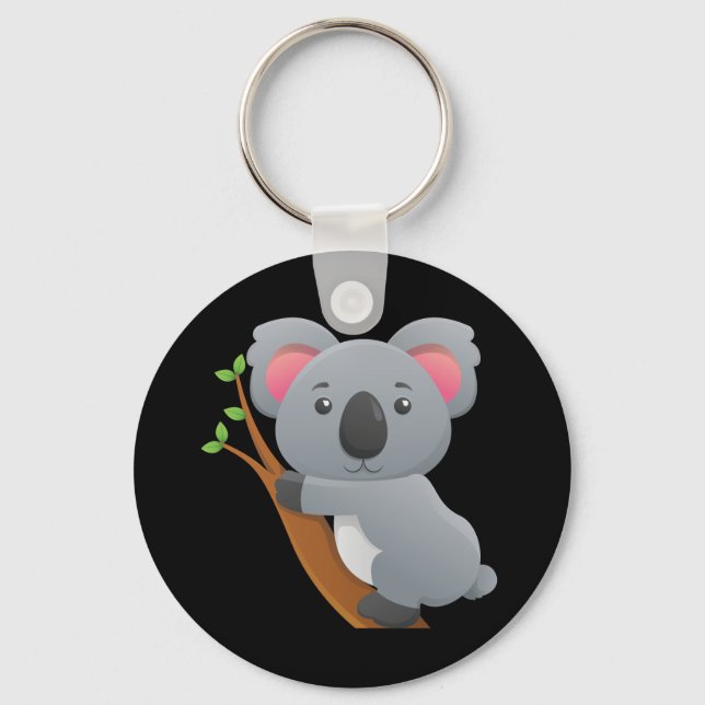 Animerad Koala Bear Keychain Nyckelring (Framsida)