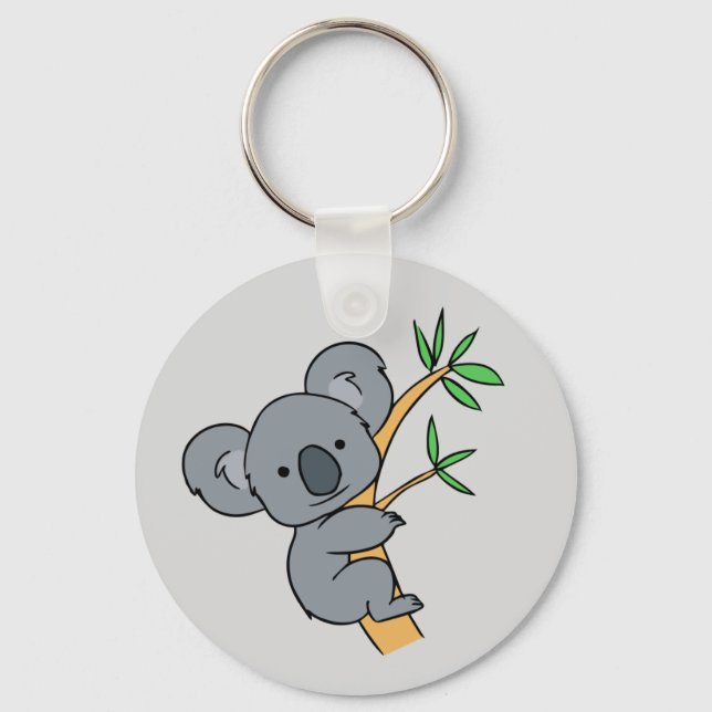 Animerad Koala Bear Keychain Nyckelring (Framsida)