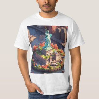 Animerad Liberty Statue Nyc Manhattan T-shirt