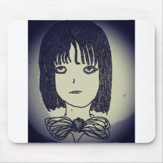 animerad manga-flicka i dyster musmatta