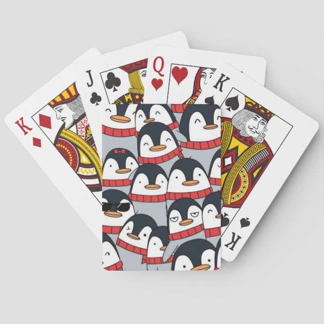 Animerad Penguins Casinokort (Baksidan)
