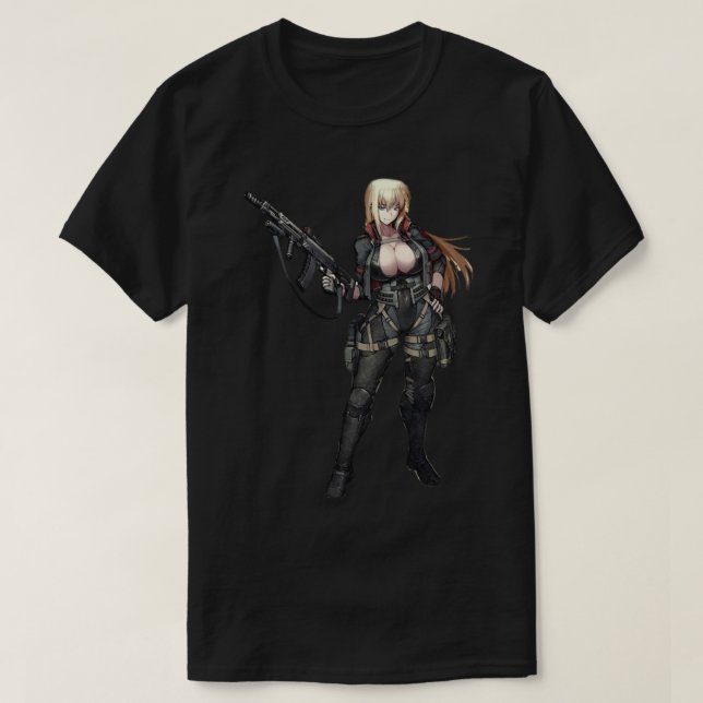 animerad pistol anime gun pistol t shirt (Design framsida)