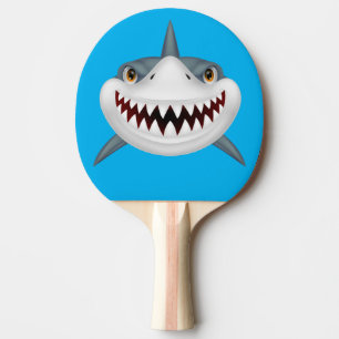 Animerad shark ansikte pingisracket