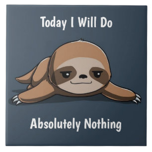Animerad Sloth Kakelplatta