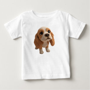 Animerad Spaniel Valp med Uttrycksfulla Ögon T Shirt