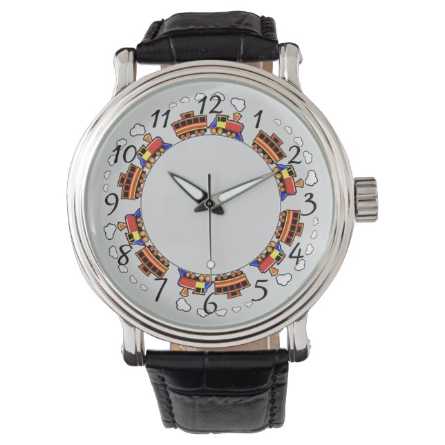 Animerad tåg armbandsur (Framsida)