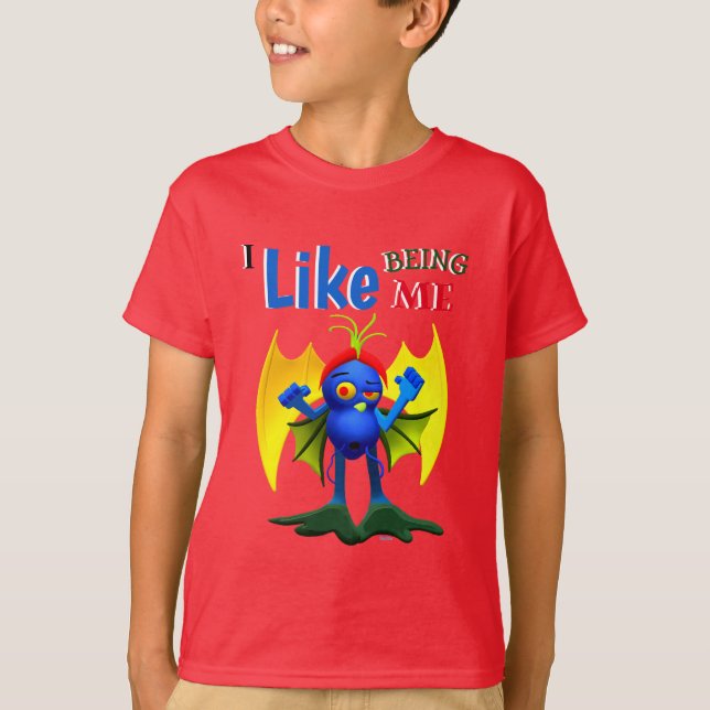 Animerad Teckenmonster Graphics Art Tee Shirt (Framsida)