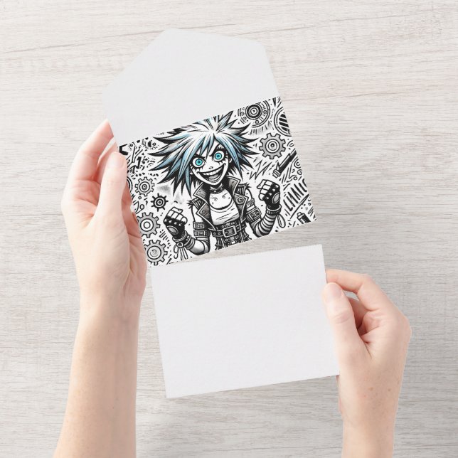 animerad tecknad munterbar originalbild blu_ögon b (Avrivbar del)