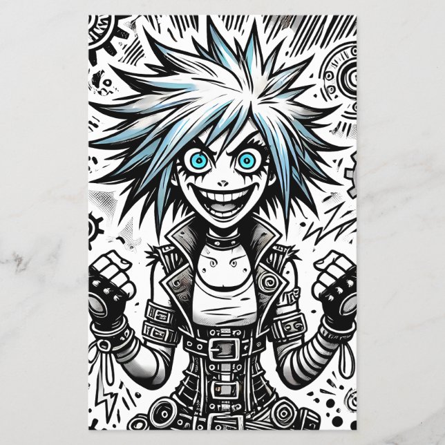 animerad tecknad munterbar originalbild blu_ögon b flygblad (Framsidan)