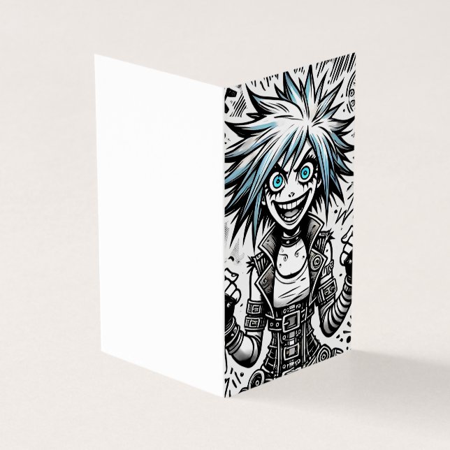 animerad tecknad munterbar originalbild blu_ögon b kort (Utsida)