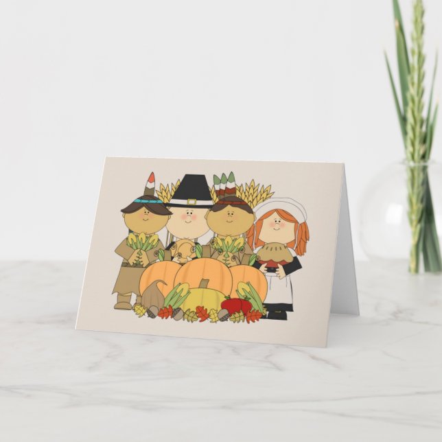 Animeradens Thanksgiving Barn Helgkort (Framsida)
