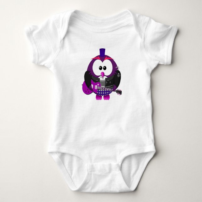 Animering av fågelmusik i uggla t shirt (Framsida)