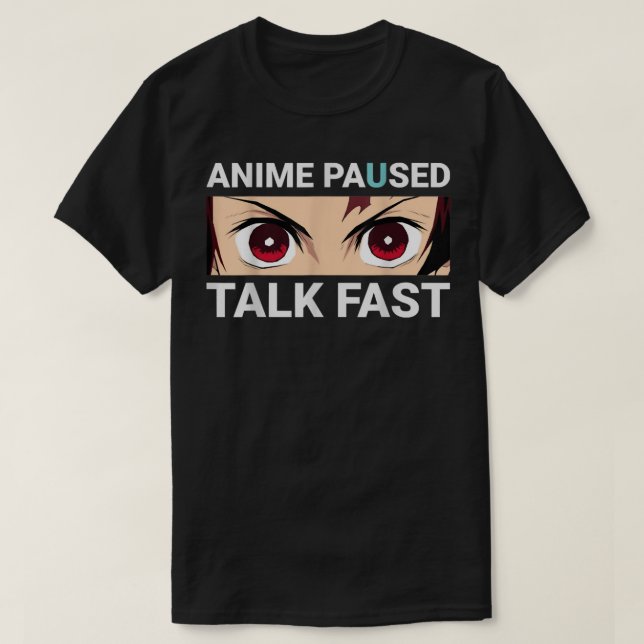 Animering Pausad Talk Fast  T Shirt (Design framsida)