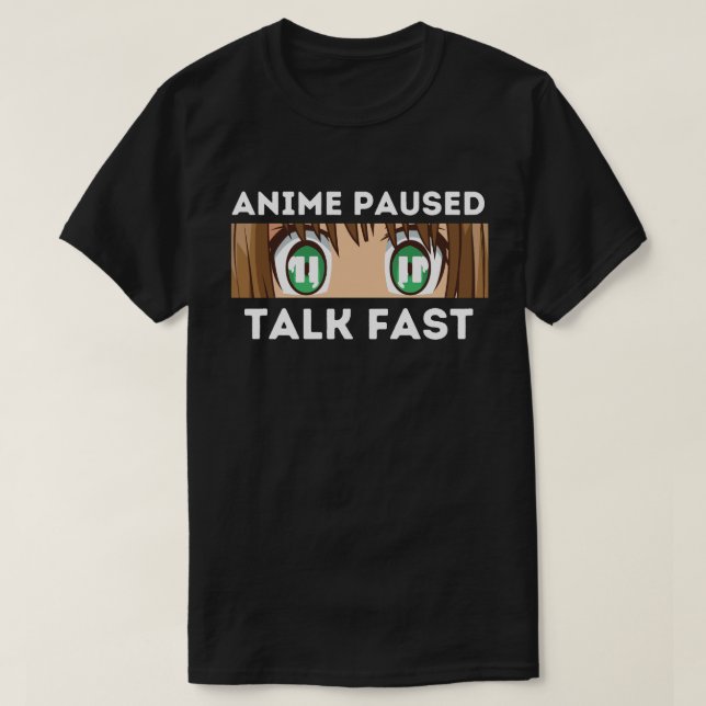 Animering Pausad Talk Fast T Shirt (Design framsida)