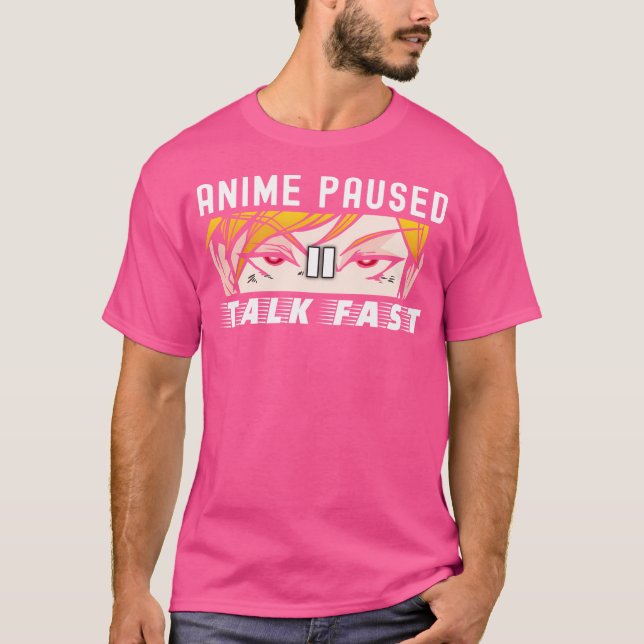 Animering Pausad Talk Fast T Shirt (Framsida)