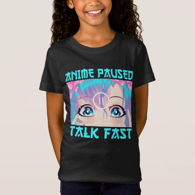 Animering Pausad Talk Fast T Shirt (Framsida)