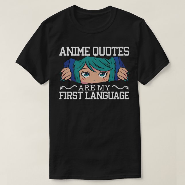 Animeringsofferter är mitt första språk, Manga Rea T Shirt (Design framsida)