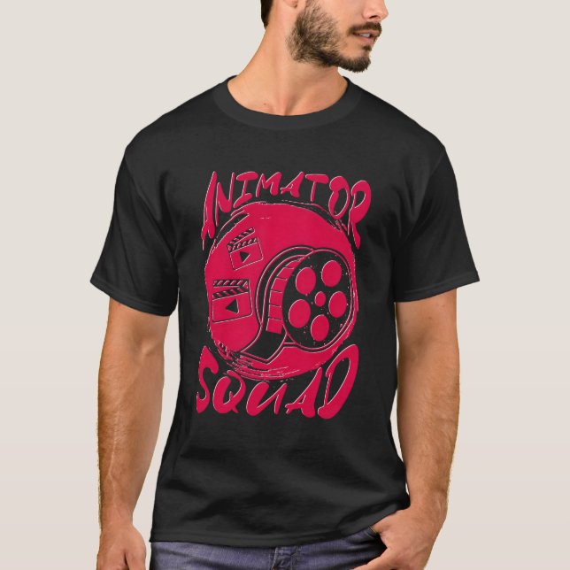 Animeringsteam för animering av animeringskorgen t shirt (Framsida)