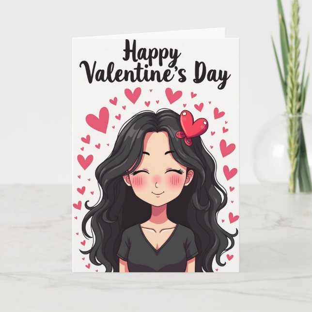 Animevalentinskort Kort (Framsida)