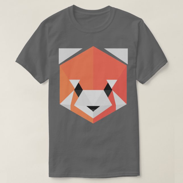 Animinimal Red Panda gult T Shirt (Design framsida)