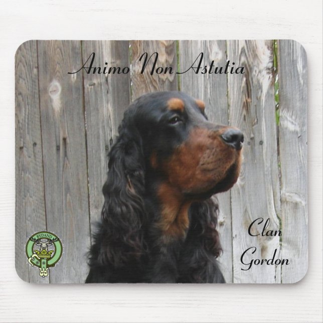 Animo Non Astutia, Gordon Setter Mousepad Musmatta (Framsidan)
